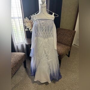Disney Frozen White and Silver Dress
